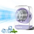 thumbnail image 2 of 100 Speed Smart Circulating Desk Fan 1800mAh USB Rechargeable Portable Mini Fan with Digital Display Quiet for Home Office by PALIFEUR, 2 of 10