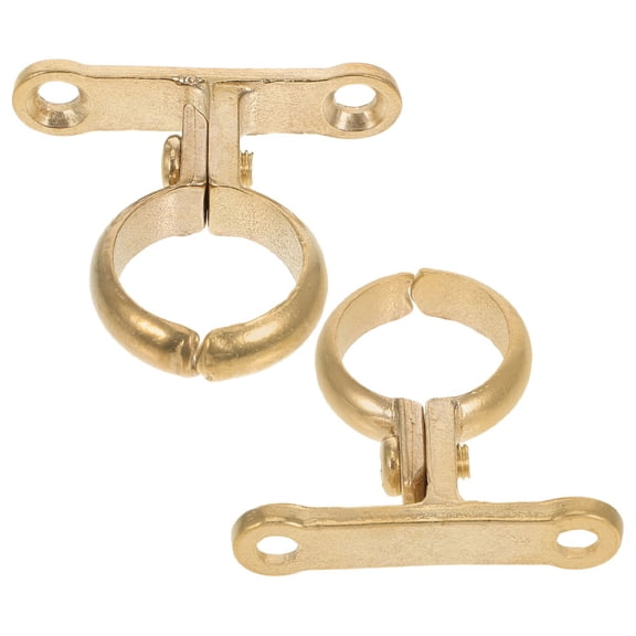 HOMEMAXS 2pcs Brass Pipe Holder Clamp Heavy Duty Hose Clamp Wall Mounted Hoses Hangers Clips For Water Pipe Fixing