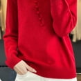 thumbnail image 5 of AGWOLF Lightweight Sweaters for Women Cozy Lightweight Knit Jumper Tops Casual Sideling Button Long Sleeve Pullover, 5 of 6