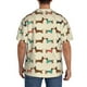 thumbnail image 3 of Fotbe Dachshund Dog Camisa Estampada de Manga Corta para Hombre, Casual de Verano, Estilo Playero, Sin Arrugas-3X-Large, 3 of 5