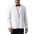 thumbnail image 1 of CHAQUETA DE TRAJE DE NEGOCIO SÓLIDA PARA HOMBRES CON SOLAPA NOTCH Y UN BOTÓN S BLANCA, 1 of 5