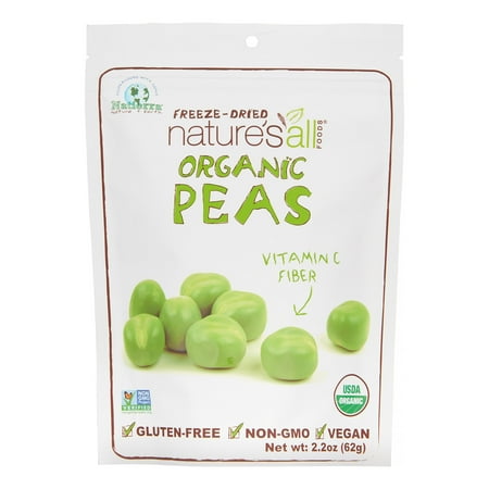 Nature’s All Foods Freeze Dried Peas, Organic, 2.2 Oz