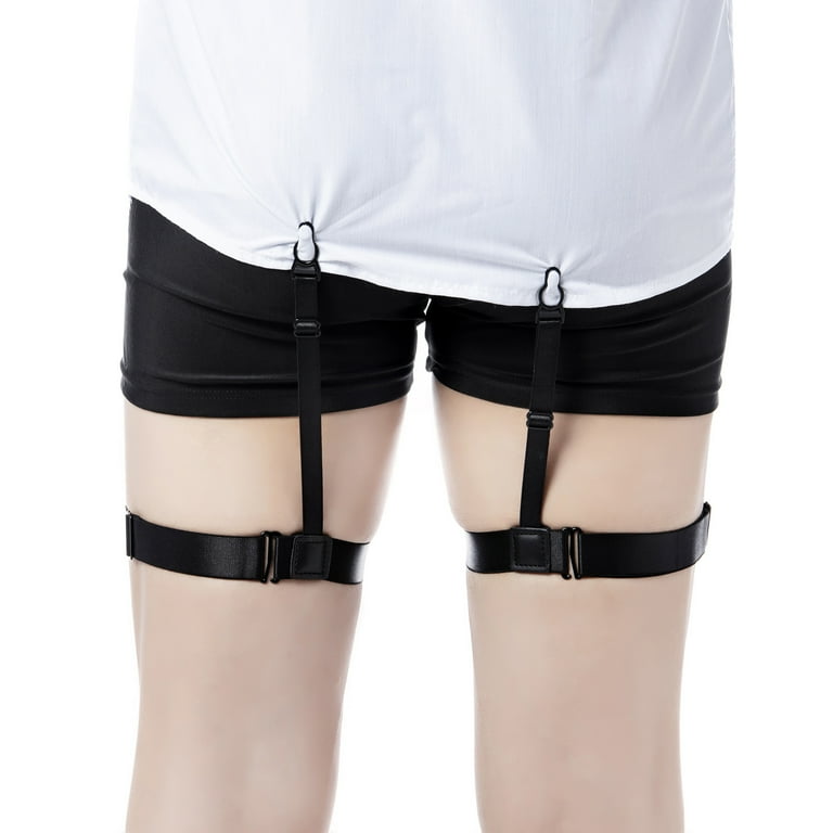 LELINTA Adjustable Elastic Shirt Garters with Locking, Non-Slip