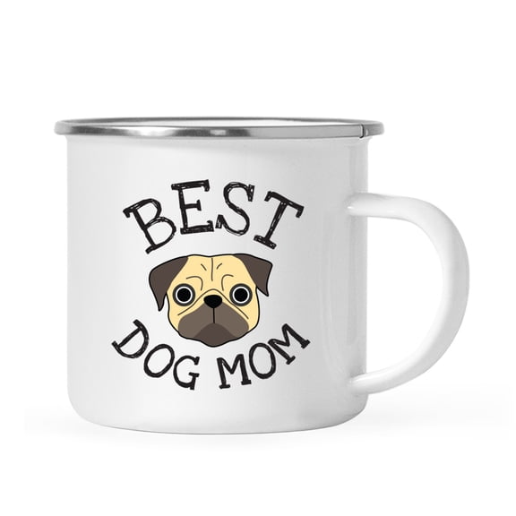 Koyal Wholesale Best Dog Mom Stainless Steel Campfire Mug Pug, Dog Graphic