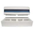 thumbnail image 5 of Wise 8WD106-1008 Deluxe Series Pontoon 55 In. Boat Bench Seat and Backrest Cushion Set Only, Color: White, Navy and Blue, 5 of 9