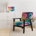 thumbnail image 2 of Designart « Nuages Multicolores Tourbillonnants IV » Fauteuil d'Appoint Moderne Rose Rembourré - Fauteuil Moderne pour Chambre, 2 of 7