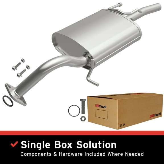 BRExhaust OE Replacement Exhaust Muffler Kit 108-0174: Compatible with 1989-1992 Geo Prizm 1.6L, 1988-1992 Toyota Corolla 1.6L