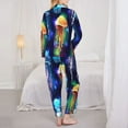 thumbnail image 5 of Disketp Pajamas Set Long Sleeve Sleepwear Womens Button Down Nightwear Pj Sets-Transparent Jellyfishes, 5 of 9