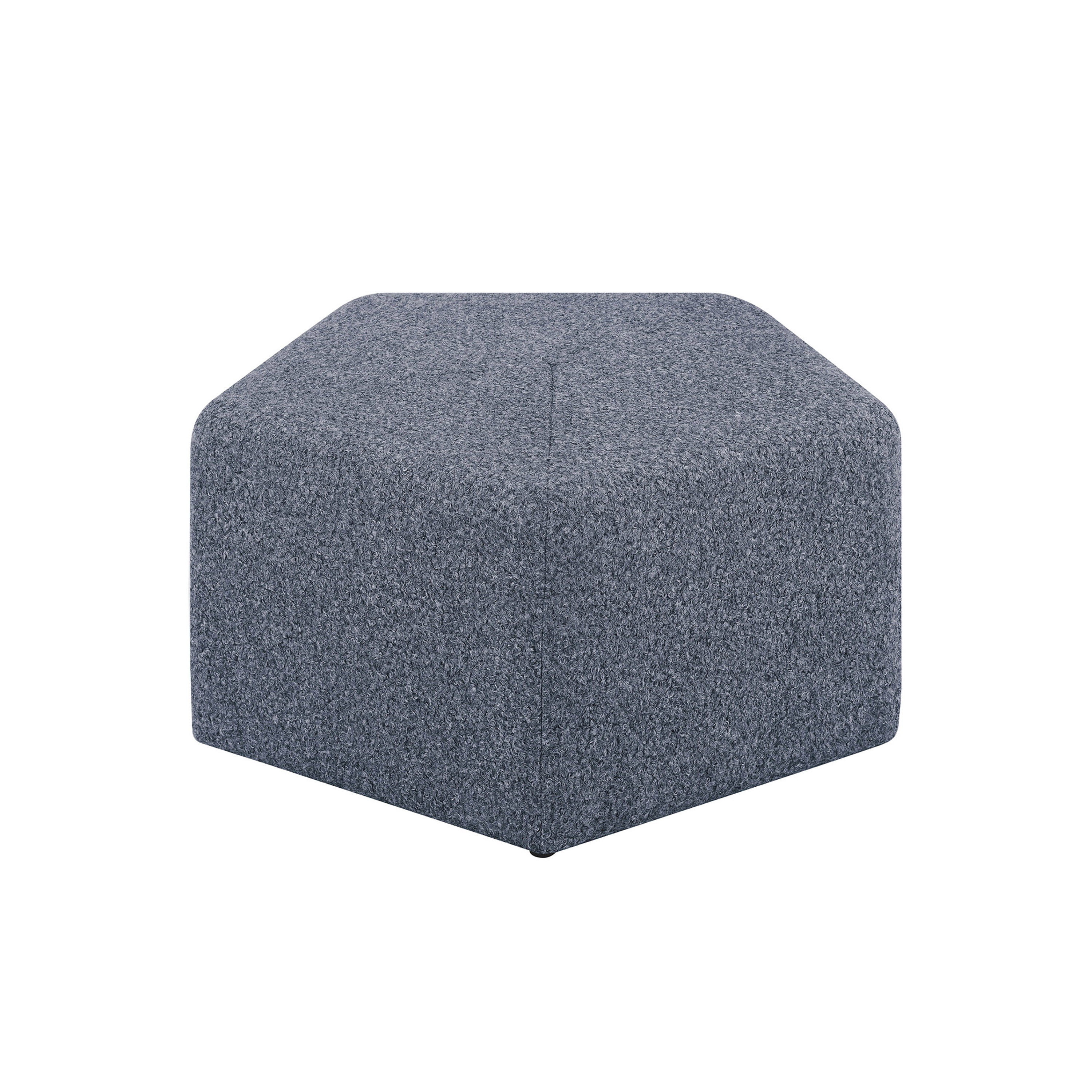 Lifestyle Solutions Gentry Pentagonal Ottoman, Blue Fabric