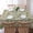 Green, variant on Light Blue Floral Tablecloth Rectangle Table Cloth 52x70, Waterproof Tablecloth Outdoor Table Cloth, Rustic Vintage Flowers Botanical Spring Washable Table Cover for Kitchen Dinning Party
