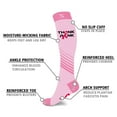 thumbnail image 3 of Cancer Awareness Compression Socks - Knee High Socks for Running - 3 Pair, 3 of 7