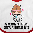 thumbnail image 4 of Inktastic Dental Assistant Mommy Girls Baby Bib, 4 of 4