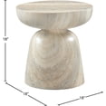 thumbnail image 6 of Meridian Furniture Avellino Travertine Finish Concrete Indoor/Outdoor End Table, 6 of 6