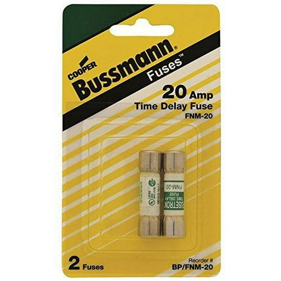 Bussman BP/FNM-20 20 Amp 13/32" X 1-1/2" 250Vac Time Delay Supplemental Fuse