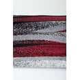 thumbnail image 4 of Waves Pattern Abstract Area Rug Carpet in Ivory Red Grey, 7x10 (6'5" x 9'5", 200cm x 290cm), 4 of 5