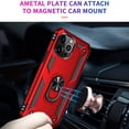thumbnail image 4 of Compatible with iPhone 14 Pro Case Built-in 360 Ring Holder Kickstand, Extreme Protection Military Armor Magnetic Car Dual Layer Protective Heavy Duty Phone Cover For iPhone 14 Pro,Red, 4 of 8
