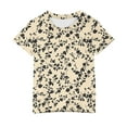 thumbnail image 6 of Spazoro Toddler Girls T-shirts, Printed Casual Crewneck Summer Short Sleeve Tops Tee Beige Size 7 T, 6 of 6