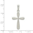 thumbnail image 2 of Sterling Silver Polished Textured Matte Cross Pendant, 2 of 2
