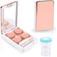 thumbnail image 1 of Vordrassil MC2 Contact Lens Case with Manual Contact Lens Cleaner Machine, Portable Contact Box with Mirror Tweezers Remover Tool Solution Bottle for Daily Outdoor Travel. (Rose), 1 of 8