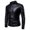Black, variant on IROINNID Men's Faux Leather Long Sleeve Solid Color Loose Plus Fleece Jacket, Motorcycle Jacket, Warm Jacket