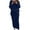 Navy Blue, variant on Cable Knit Sweater Dress for Women Solid Slim Fitting Sweater Dress Set 2 Piece Crewneck Tops Pencil Midi Skirt Set