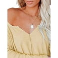 thumbnail image 3 of DYMADE Women Plus Size Fashion Pullover Solid Color Knitted Loose V-neck T-shirt, 3 of 4