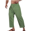 thumbnail image 2 of Birdeem Mens Fashion Casual Solid Color Pockets Elastic Rope Pants Sports Fitness Pants, 2 of 6