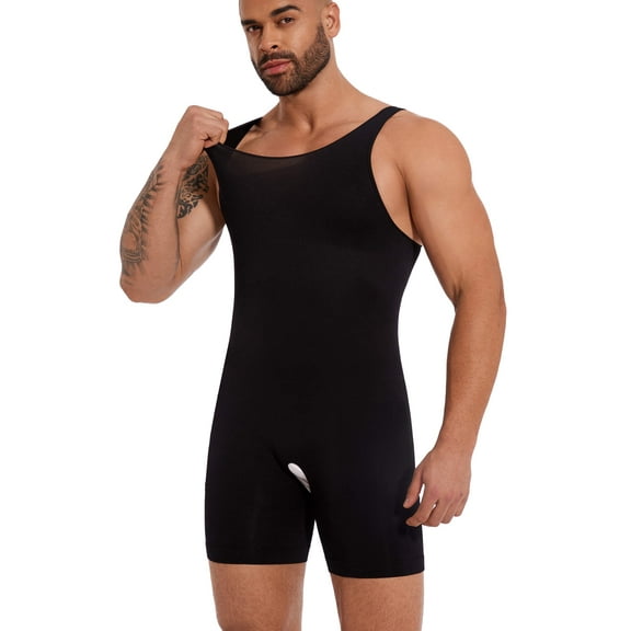 Anyfit Wear Men's Sleeveless Full Body Shaper Underwear Slimming Compression Bodysuit Shapewear Tummy Control Fajas Para Hombres