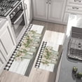 thumbnail image 3 of Buffalo Plaid Floral Farmhouse Kitchen Rugs Set 2 Piece Colorful Flowers Carnation Seasonal Decorative Rug for Kitchen Low-Profile Floor Mats Decorations for Home Kitchen 17x48+17x30 Inches, 3 of 6