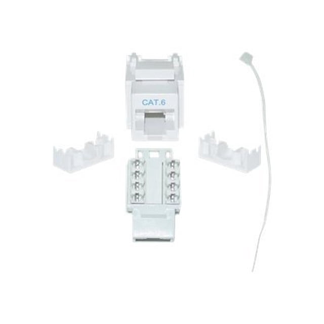 CableWholesale.com CAT6 Keystone Insert Jack - Insert Modulaire - Chat 6 - RJ-45 - Blanc
