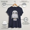 thumbnail image 3 of Women's Harry Potter Cartoon Hedwig Letter  Graphic Tee Navy Blue Small, 3 of 10