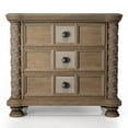 thumbnail image 3 of Furniture of America Racha Transitional Wood 3-Drawer Nightstand in Natural Tone, 3 of 8