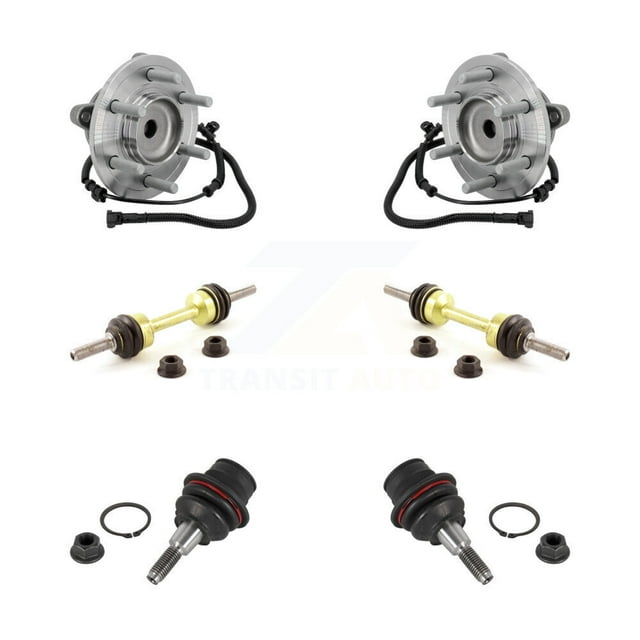 Transit Auto Front Hub Bearing Assembly Suspension Lower Ball Joint and Sway Bar Stabilizer Link Kit for Car 2015-2017 Ford F-150 RWD - Left Right Side (Driver Passenger) K7T-111374