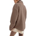thumbnail image 7 of Mifsaly Maternity 2 In 1 Fuzzy Fleece Jacket Women Zip up Thick Warm Winter Coat Pregnant Thermal Teddy Coats Cold Weather Baby Wearing Outerwear with Pockets Coffee XXL, 7 of 7