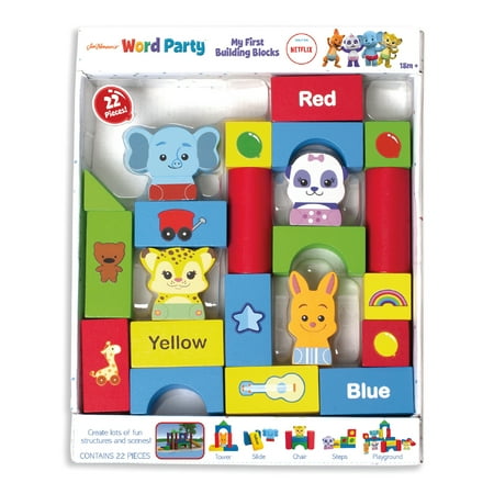 Word Party - My First Building Block Wood Set
