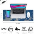 thumbnail image 5 of "XL Gaming Mouse Pad with Unique Japanese Wave Design - Non-Slip Rubber Base, Stitched Edges - Extended Large Mice Pad for an Immersive Gaming, 31.5 X 11.8 Inch", 5 of 7