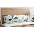 thumbnail image 4 of Sweet Jojo Designs Mod Dinosaur Blue Green and Grey Body Pillow Cover Case 54x20 (Pillow Not Included), 4 of 4