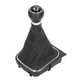 thumbnail image 1 of Car Gear Stick Knob Cover, Gear Shifter Boot Cover Kit, 6 Speed Manual Gear  Knob Gaiter Boot Cover Kit Car Accessories Replacement For A5 2005 To 2010, 1 of 8