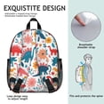 thumbnail image 5 of Cute Dinosaur Pattern Backpack Backpack for School,Cute School Bag,Schoolbag with Adjustable Shoulder Straps & Padded Back,13.8"x11.4"x6", 5 of 6