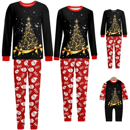 

Kaket Family Matching Christmas Pyjamas Lounge Sleepwear Long Sleeve Tops Striped Pants for Women Men Kids/Kid-170