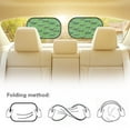 thumbnail image 4 of KUIFORTI 2 Pack Car Window Shades for Baby - Cling Sun Shade Blocker - Glare Shield and UV Rays Protection for Your Child - 20.47" x 12.59" Side Window Screens for SUV Sedan Van Truck, Tractor Green, 4 of 7