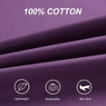 thumbnail image 4 of PiccoCasa Zippered Body Pillow Cover Egyptian Cotton Pillowcases, Jumbo Purple, 4 of 7