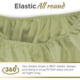 thumbnail image 2 of Full XL 100% Cotton Jersey Knit Sheet Set - Extra-Soft, Breathable & Hypoallergenic - 15" Deep Pockets, 54" x 80" - Ideal for Extra Long Full Beds - 4PC Full XL Sheet Set (Green), 2 of 7