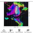 thumbnail image 2 of Shower Curtain Set 4 Piece include Shower Curtain and Rugs and Non Slip U Shaped Toilet Rugs Luxury Bathroom Decor Liquid Marbling Paint Background, 2 of 5