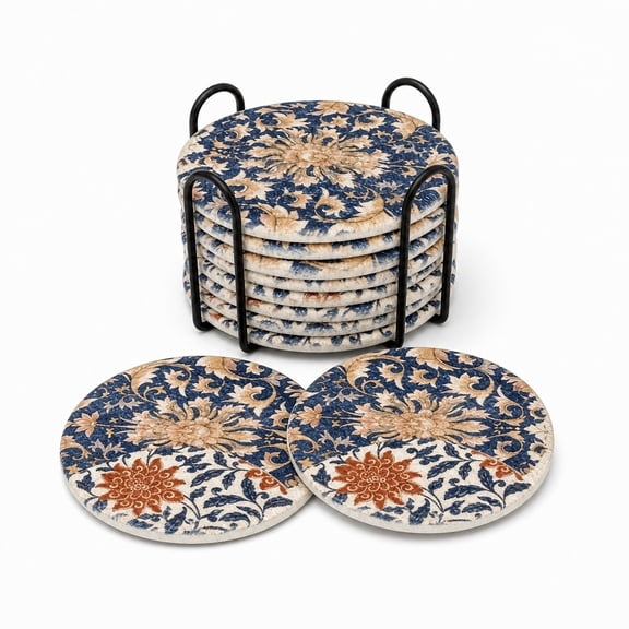 Avdolw Bohemian Printed Woven Heat-Resistant Pot Mats, Polyester Water-Absorbent Coaster for Hot Cookware Tea Coffee Home Dining Decor,Colorful A