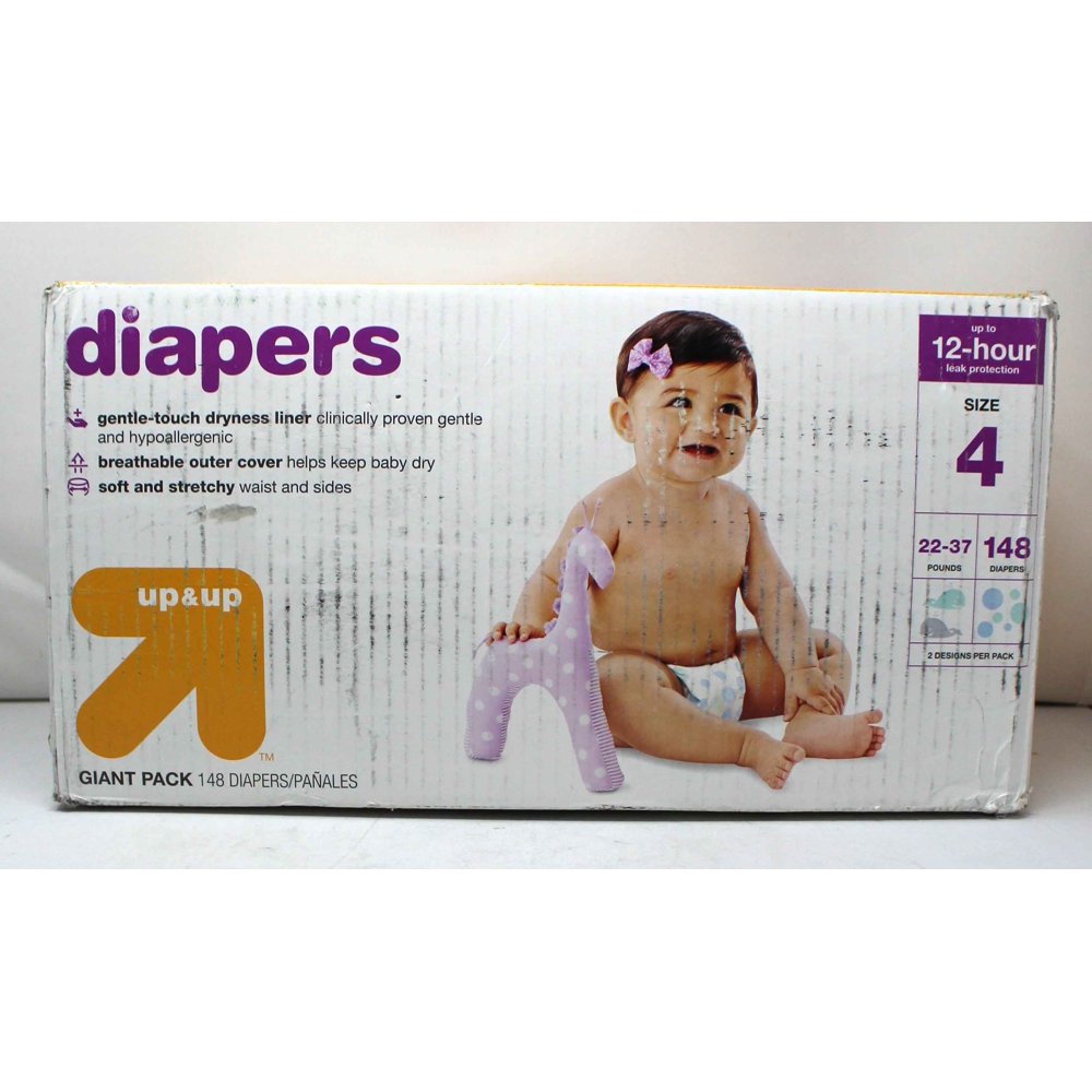 Up & Up Size 4 Diapers 2237 Pounds 148 Count