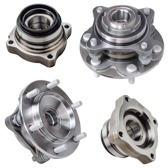 Detroit Axle - RWD Wheel Bearing Hubs for 2005-2020 Toyota Tacoma, Wheel Bearing Hubs Assembly 2006 2007 2008 2009 2010 2011 2012 2013 2014 2015 2016 2017 2018 2019 Front and Rear Replacement