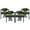 Green+Black, variant on GDF Studio Modern Fabric Upholstered Dining Chairs with Solid Wood Frame, Yellow Walnut, Set of 4