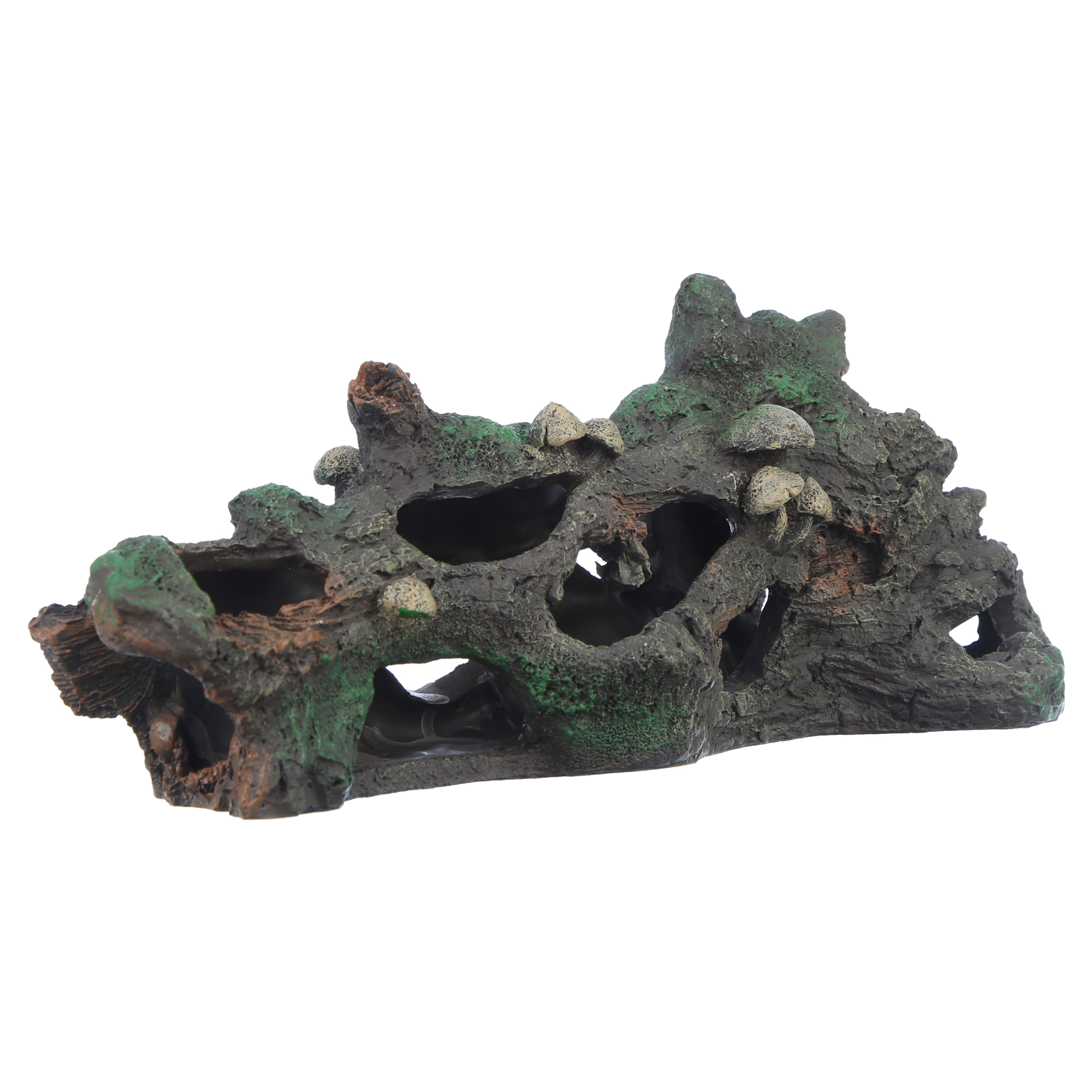 Marina Hollow Log Aquarium Ornament with Moss Cover