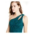 thumbnail image 3 of BCX Womens Green Sleeveless Full-Length Fit + Flare Evening Dress Juniors 5, 3 of 4